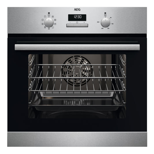 AEG BCX23101EM 59.4cm Built In Electric Single Oven - Stainless
