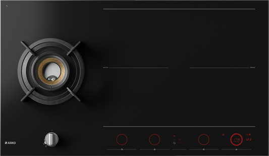 ASKO HIG89524BGB1 90cm 5 Zone Induction/Gas Hob - Black