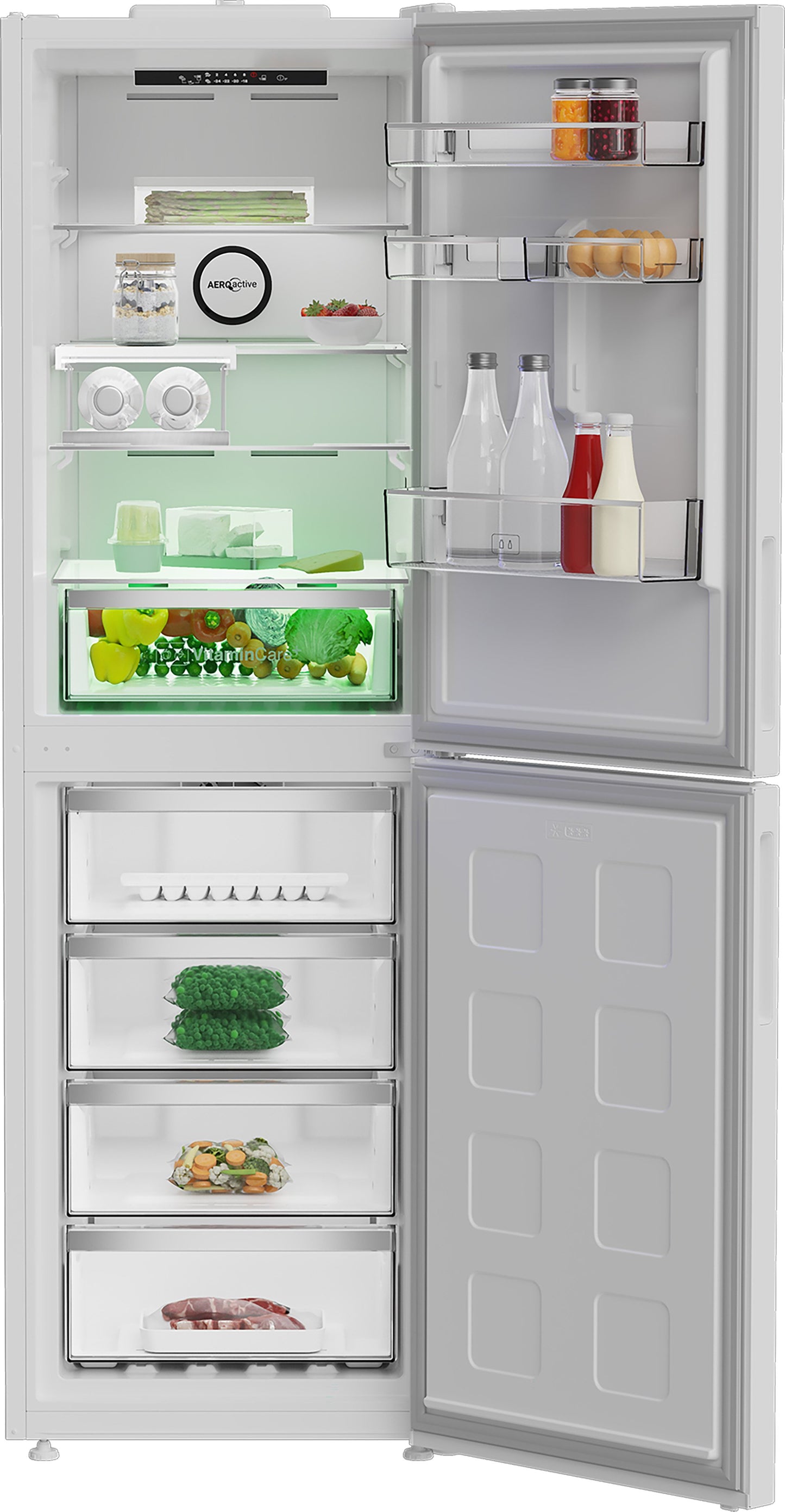 Blomberg VitaminCare+ KND24692V 59.7cm 50/50 Total No Frost Combi Fridge Freezer - White