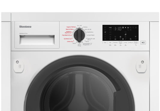 Blomberg LRI1854110 8kg/5kg 1400 Spin RecycledTub Integrated Washer Dryer - White