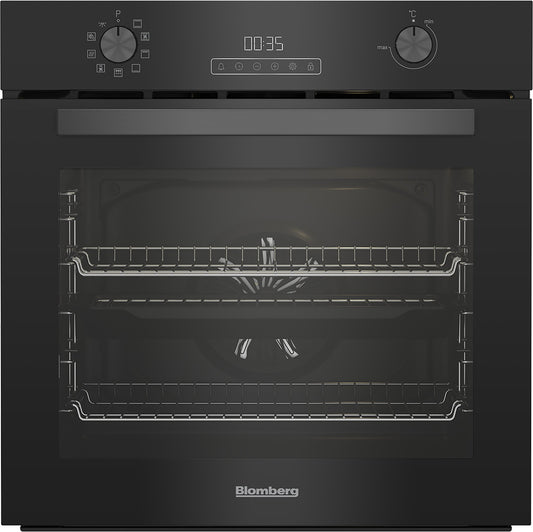Blomberg AeroChef ROEN8232BP 60cm Built In Electric Single Oven - Black