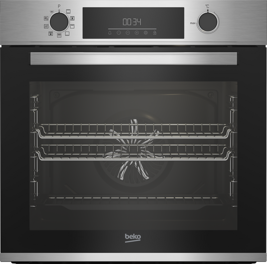 Beko AeroPerfect CIMY92XP 59.4cm Pyrolytic Built In Electric Single Oven - Stainless Steel