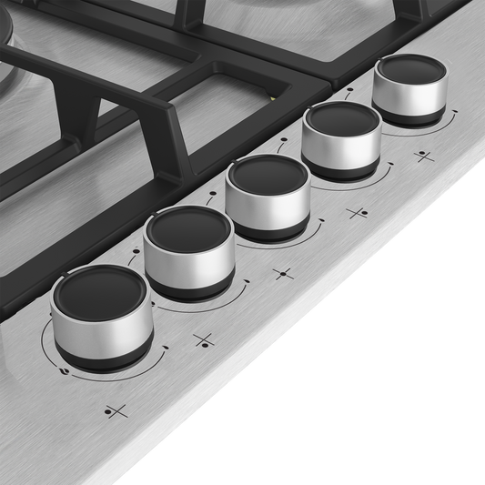 Beko HIAW75225SXE 75cm Gas Hob with Front Knob Controls - Stainless Steel