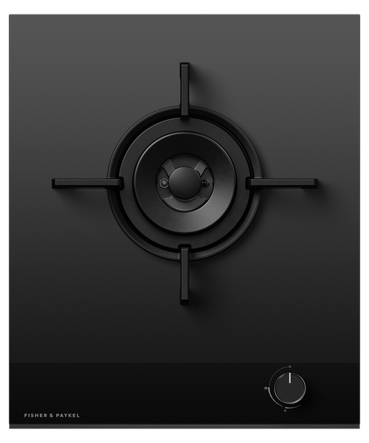 Fisher & Paykel CG451DNGGB4 45cm 1 Burner Gas Hob - Black Glass