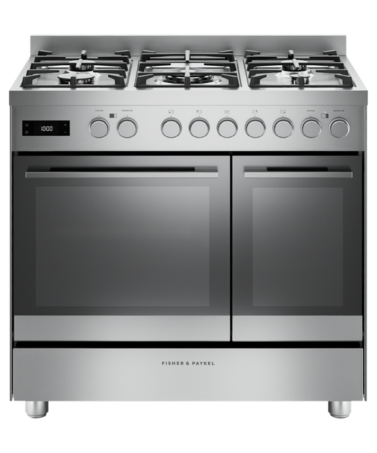 Fisher & Paykel OR90L7DBGFX2 Series 7 Dual Fuel 5 Burner Range Cooker - Stainless Steel