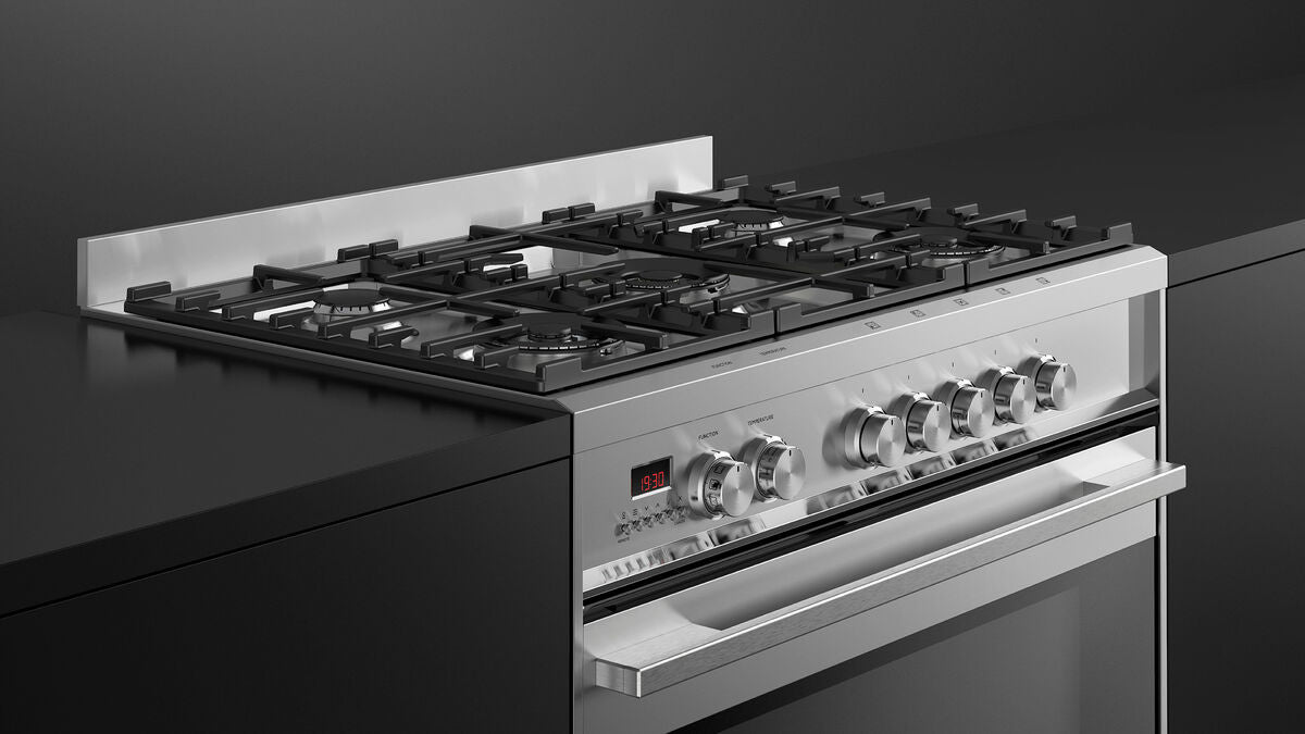 Fisher & Paykel OR90SDG4X1 90cm Dual Fuel 5 Burner Cooker - Stainless Steel