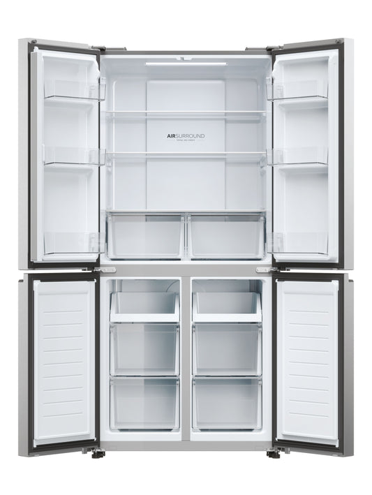 Haier HCR3818ENMM 83.3cm 60/40 Frost Free Multi Door Fridge Freezer - Inox