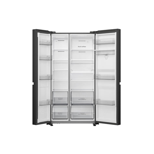 Hisense RS840N4WFE 60/40 91cm Frost Free American Fridge Freezer - Black Stainless Steel