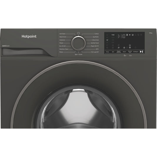 Hotpoint H101GANTISTAIN 10kg 1400 Spin Washing Machine with PetHairCare - Graphite