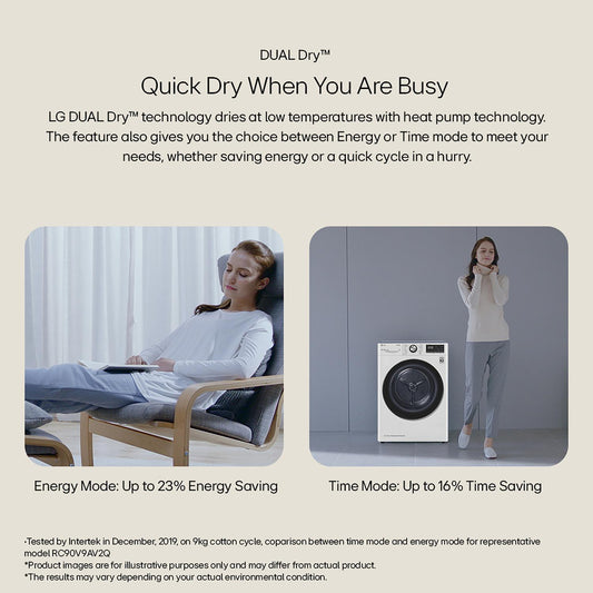 LG Series 4 ThinQ FDV709GN 9 kg Heat Pump Tumble Dryer - Slate Grey