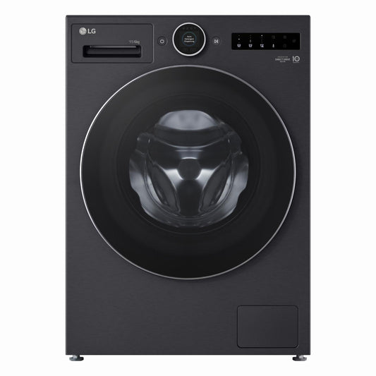 LG Series 10 AI Direct Drive WHX9516TBC - 11 kg Autodose Heat Pump Washer Dryer - Black