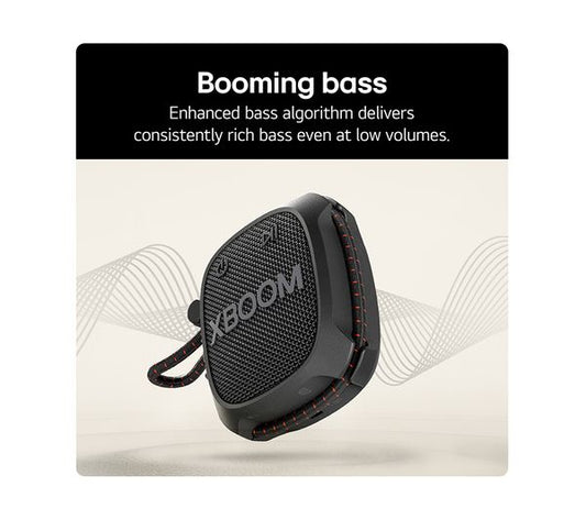 LG XG2TBK.CEUSLLK Go XG2 Portable Bluetooth Speaker - Black