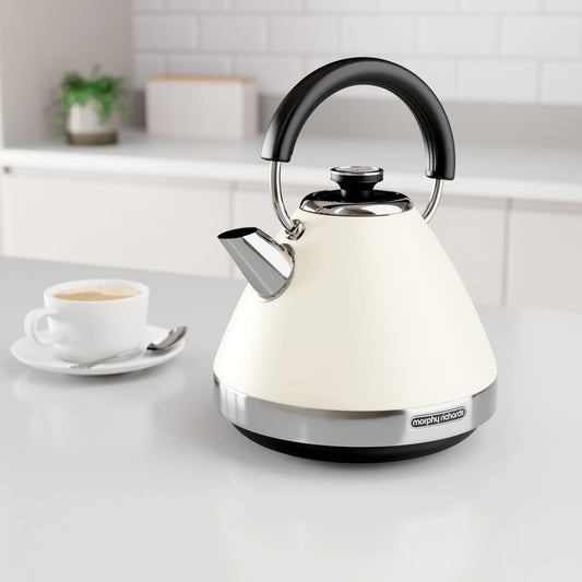 Morphy Richards 100132 1.5 Litres Venture Pyramid Rapid Boil Kettle - Cream