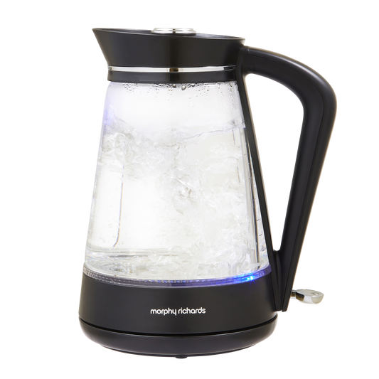 Morphy Richards 1.7 Litres Glass Jug Kettle - Black/Chrome/Clear