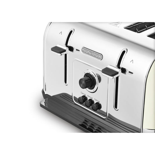 Morphy Richards 240132 Venture 4 Slice Toaster - Cream