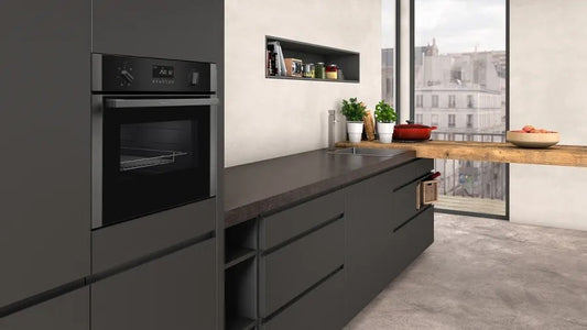 NEFF C1AMG84G0B 44 Litres Built In Microwave Oven with Hot Air - Black with Graphite Trim