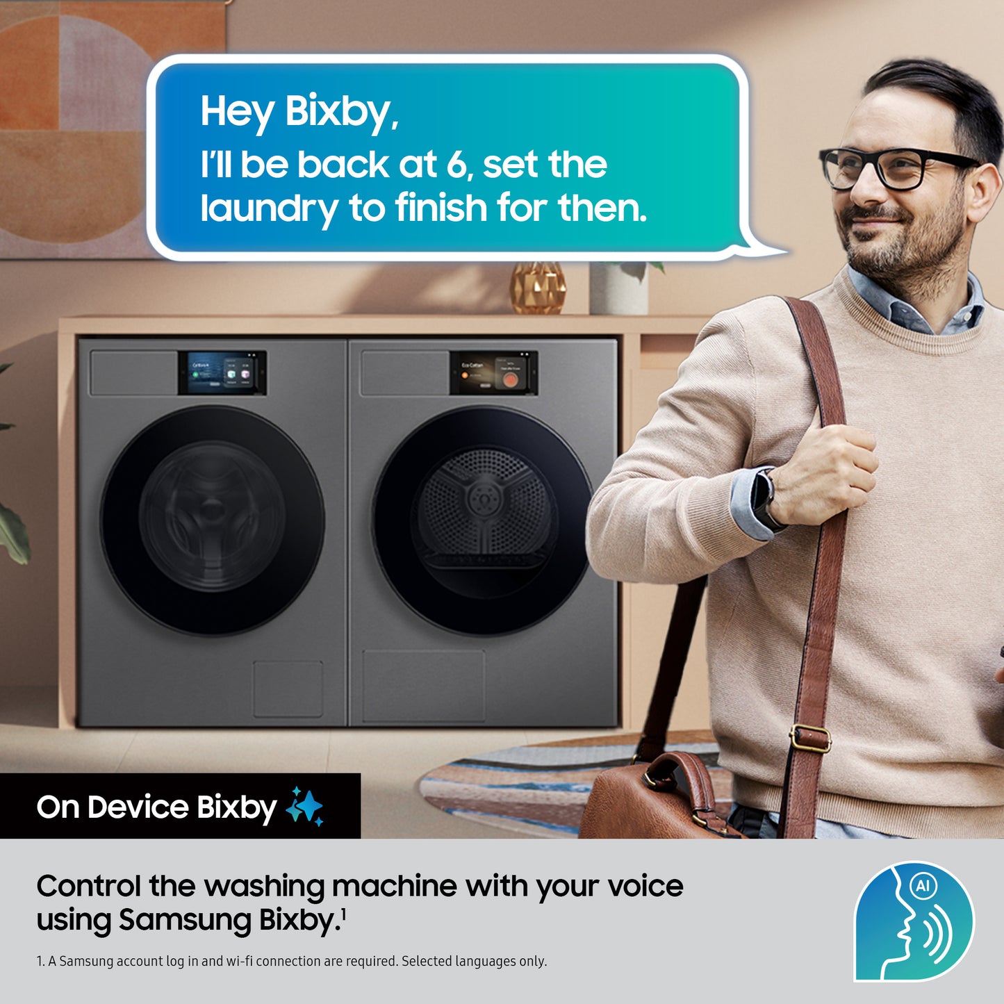 Samsung DV90F09F4SU1 9kg Heat Pump Tumble Dryer - Dark Grey