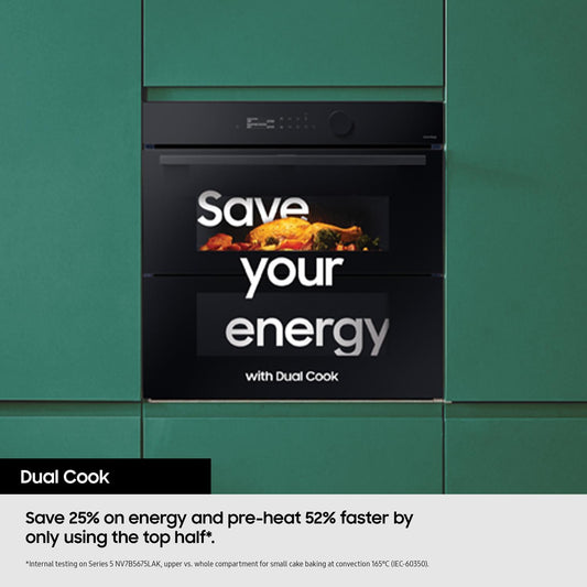 Samsung NV7B44205AK/U4 59.5cm Bespoke Series 4 Single Oven with Dual Cook - Black