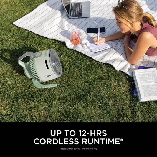 Shark FA050UKGN FlexBreeze TableMate Indoor to Outdoor High-Velocity Tabletop Fan - Lime Green