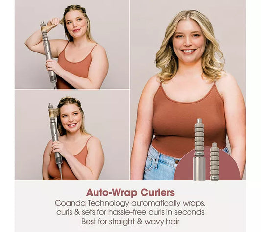 Shark HD446SLUK FlexStyle Air Styler & Hair Dryer -5 Attachments - Stone