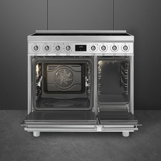 Smeg C92IPX2 85.3cm Electric Rangecooker with Double Oven and Induction Hob - Stainless steel