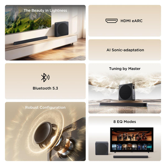 TCL A65K-UK 3.1.2ch Soundbar with wireless subwoofer