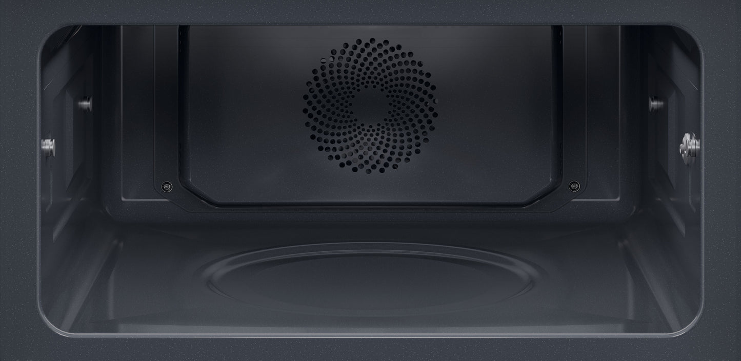 AEG GK6NK40FB 59.5cm Compact Combi Microwave Oven - Gloss Black with Steel Trim