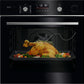 AEG GR6PB52FSB 59.6cm Built In Electric Single Oven - Gloss Black with Steel Trim