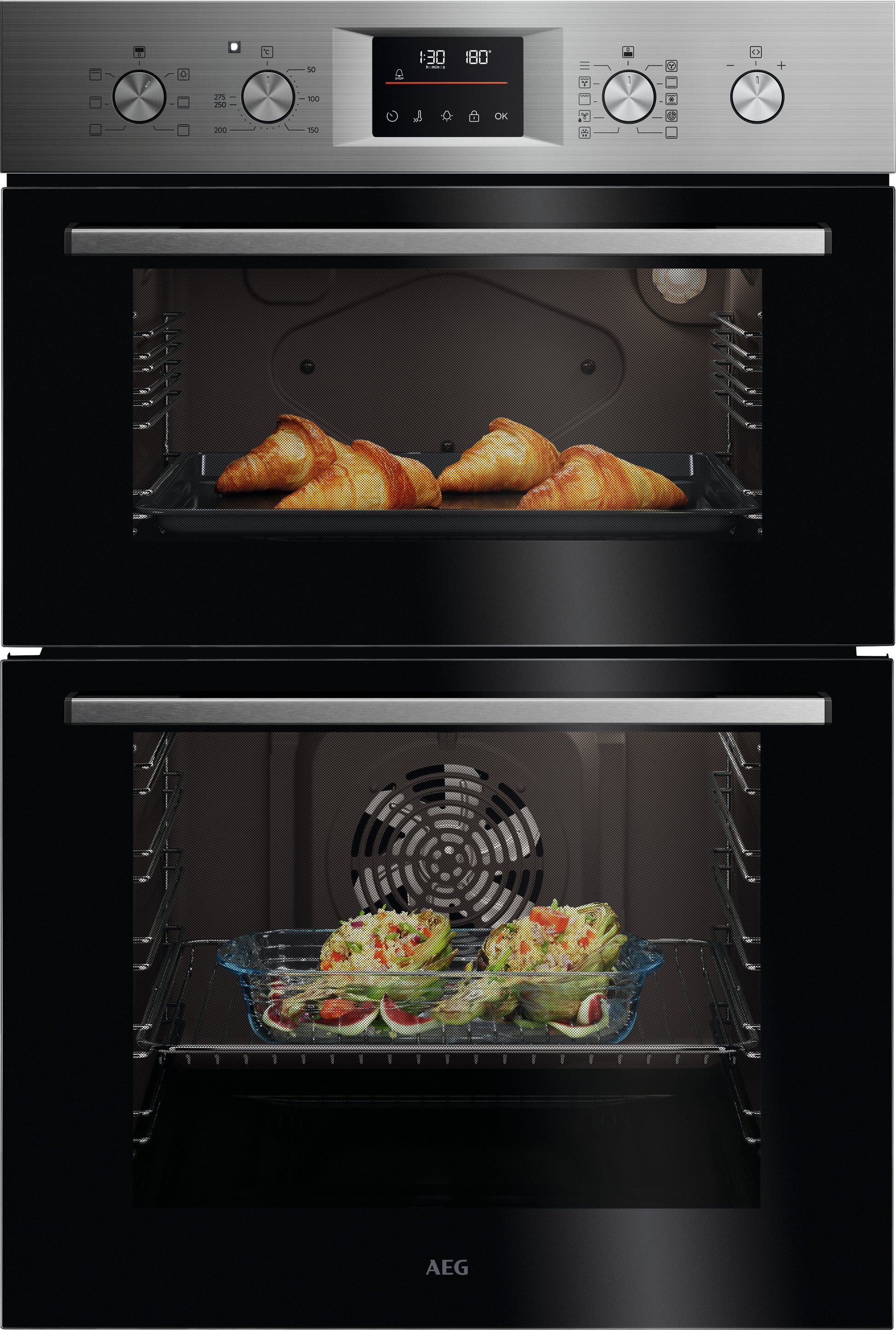 AEG OU5CP40M 61L Double Electric Oven - Stainless Steel