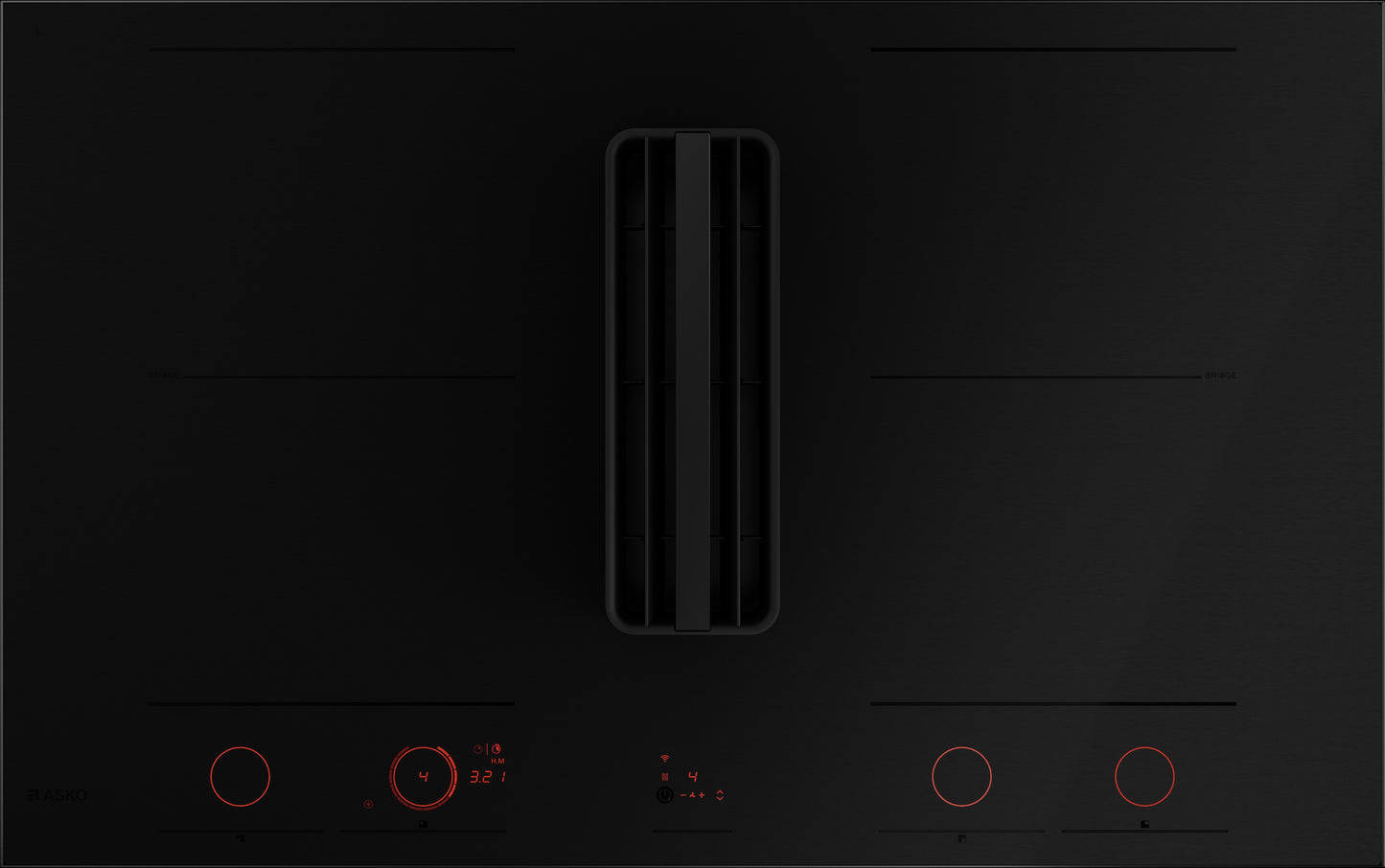 Asko HIHD854MM 90cm 4 Zone Hood-in hob