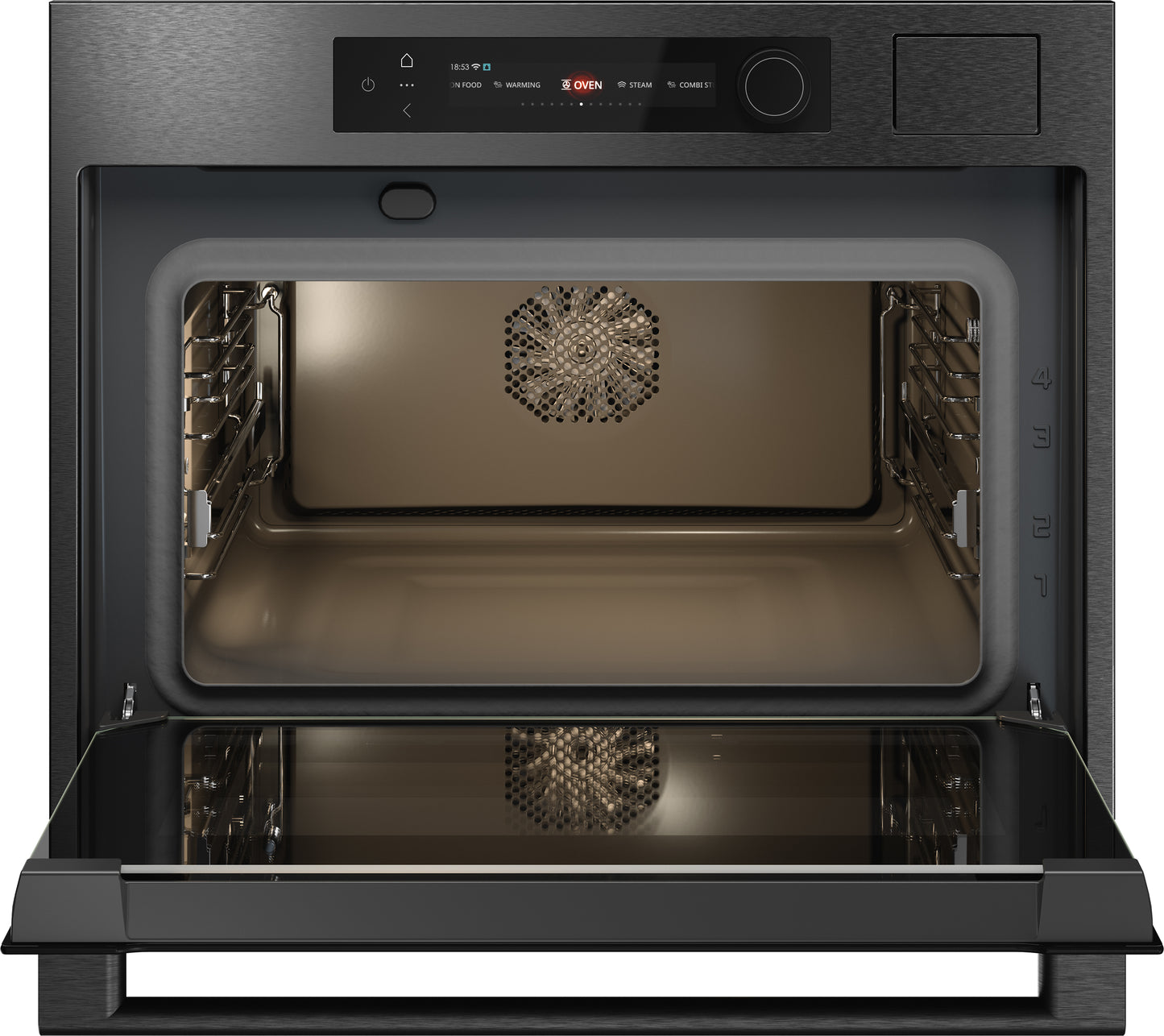 ASKO OCS64BSH 45cm Built-in Compact Oven with steam function - Black Steel