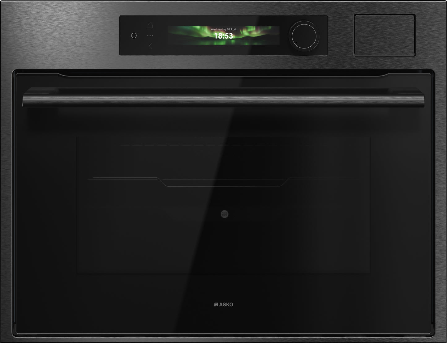 ASKO OCS64BSH 45cm Built-in Compact Oven with steam function - Black Steel