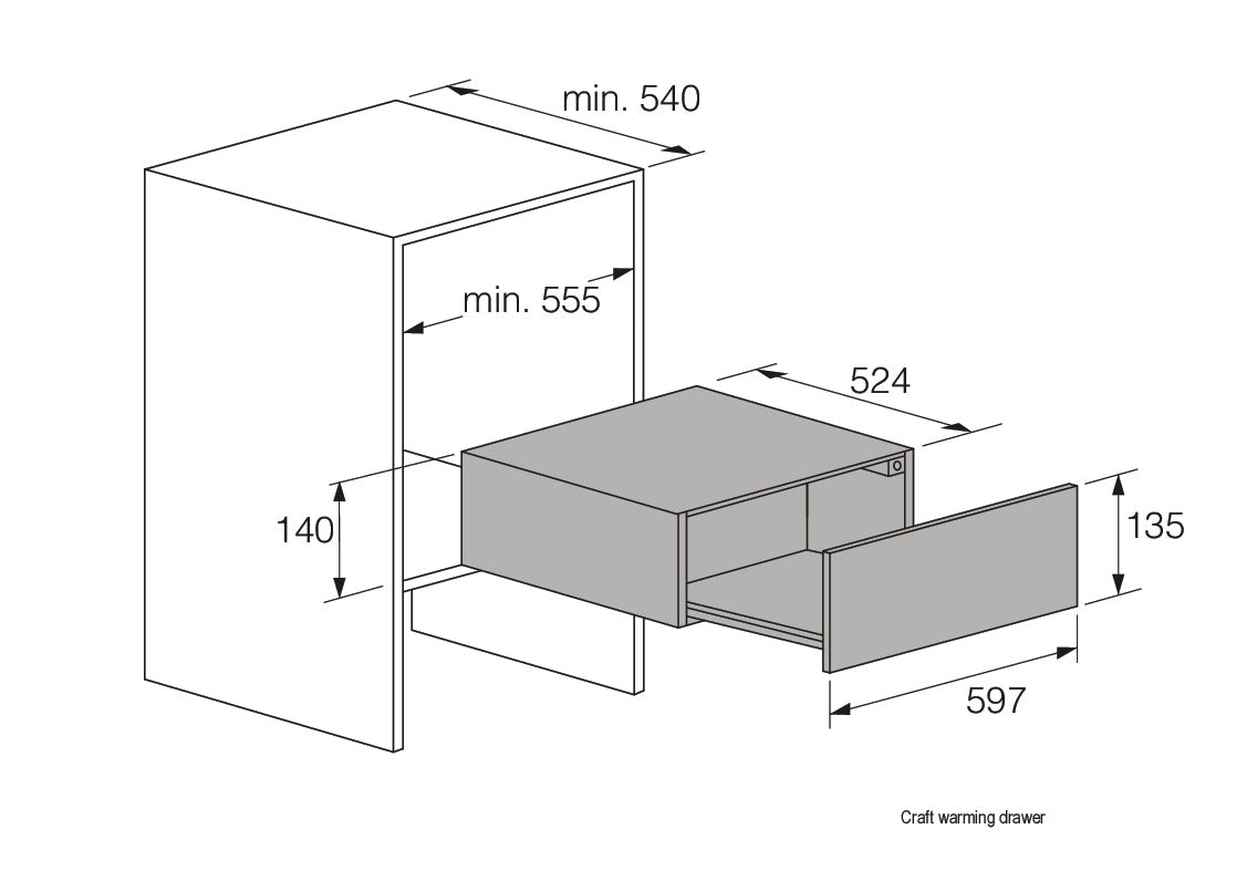 ASKO ODW61BS1 Warming Drawer - Black Steel