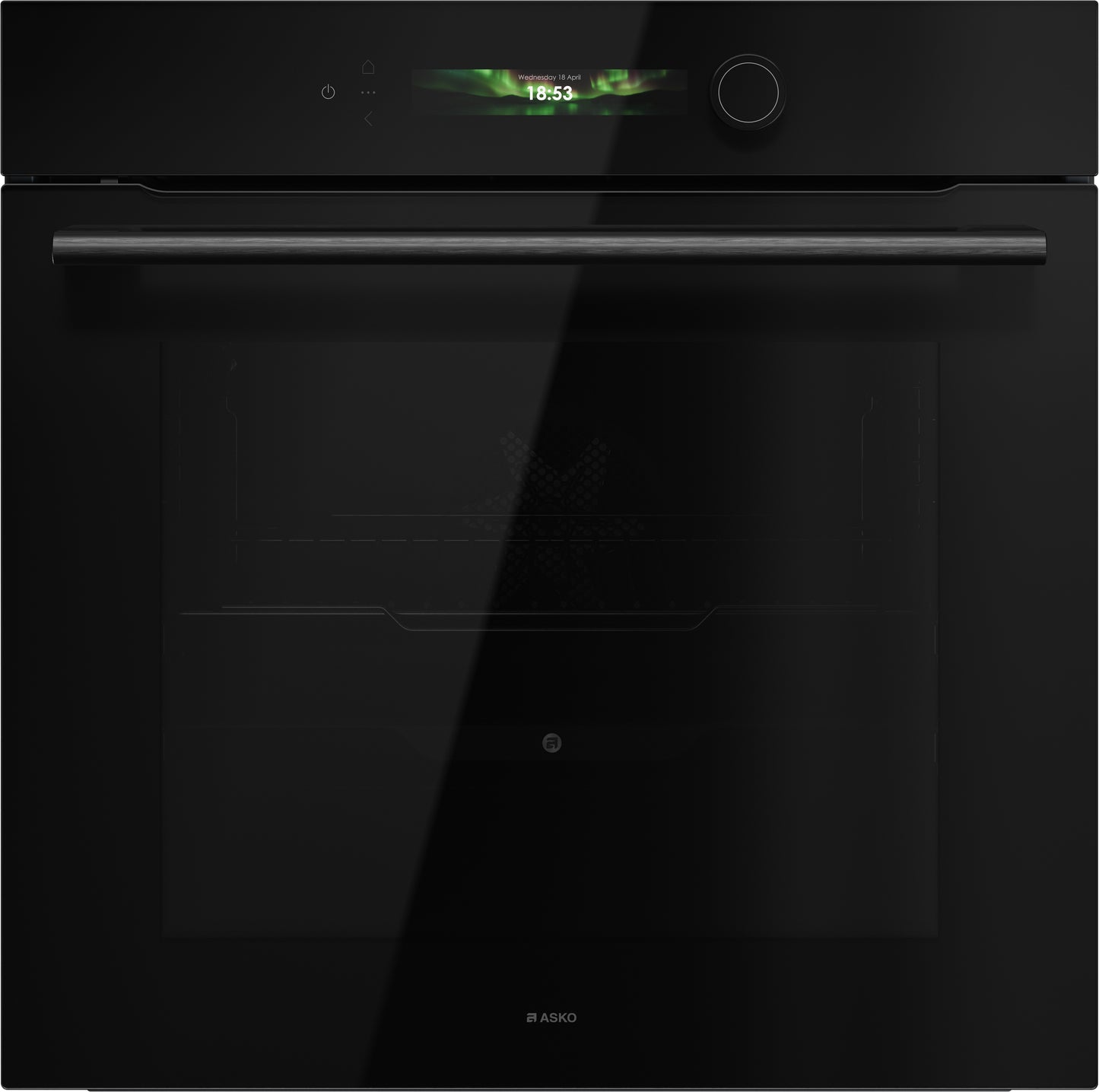 ASKO OTP56BGH 60cm Multifunctional Built In Single Oven with Pyrolytic cleaning - Black Glass