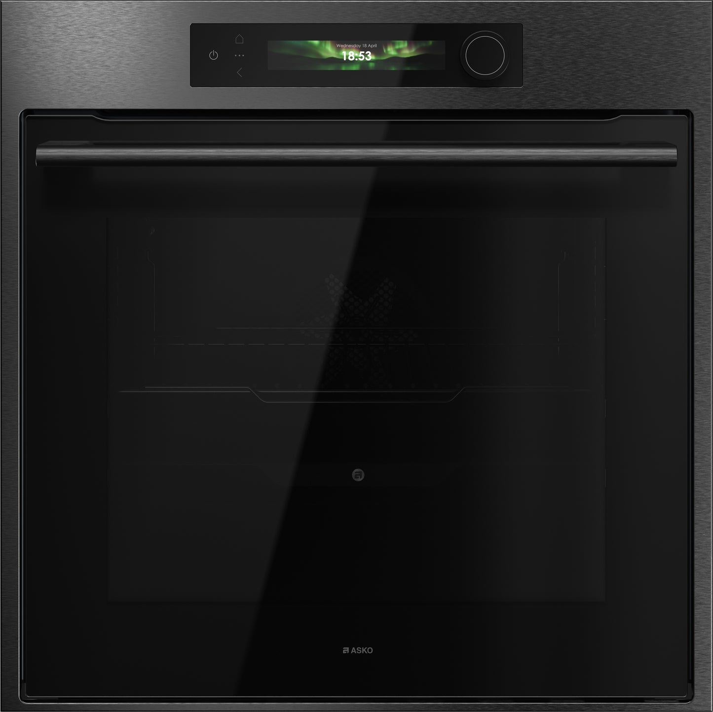 ASKO OTP66BSH 60cm Multifunctional Built In Single Oven with Pyrolytic cleaning - Black Steel