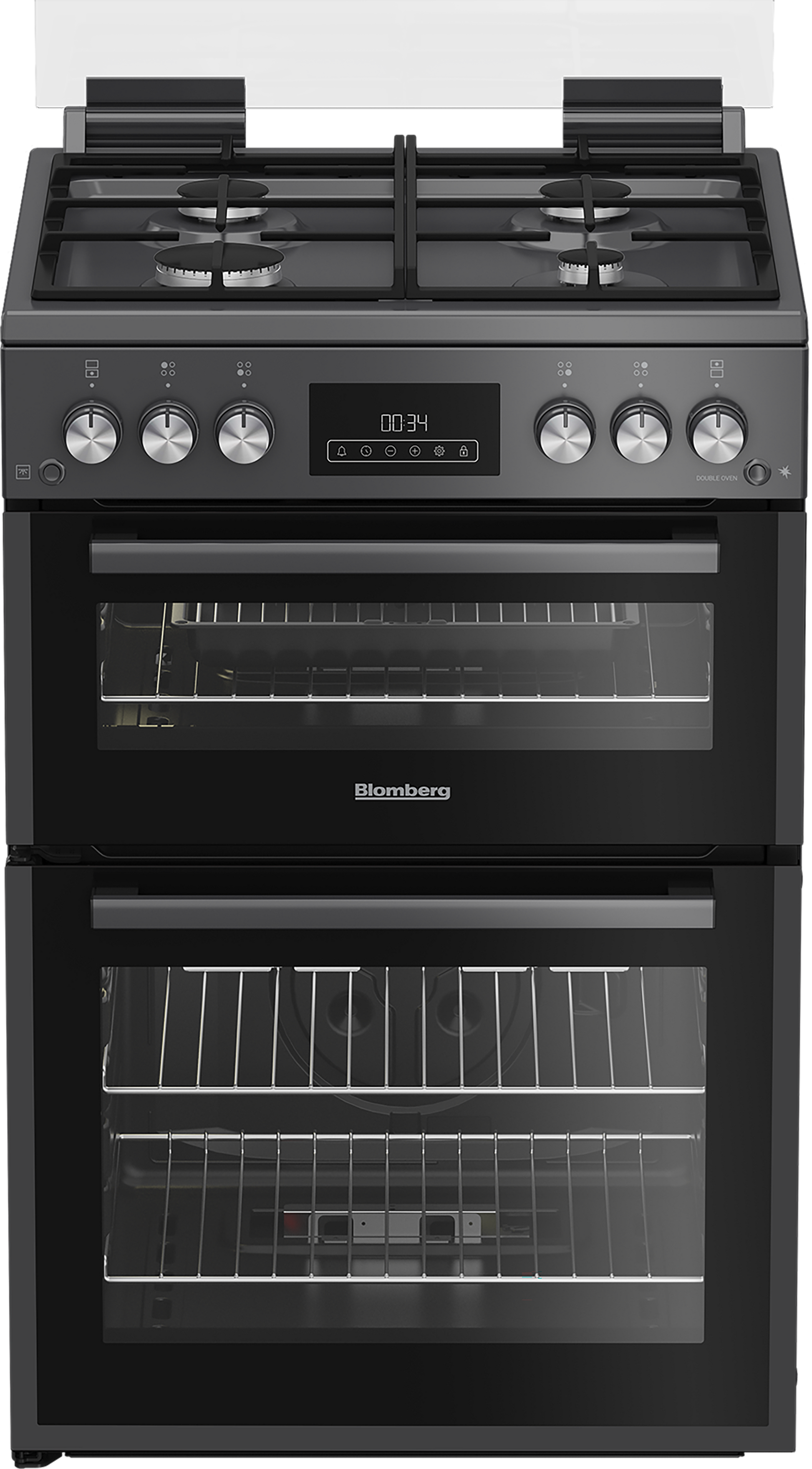 Blomberg GGRN655N 60cm Double Oven Gas Cooker with Gas Hob - Anthracite