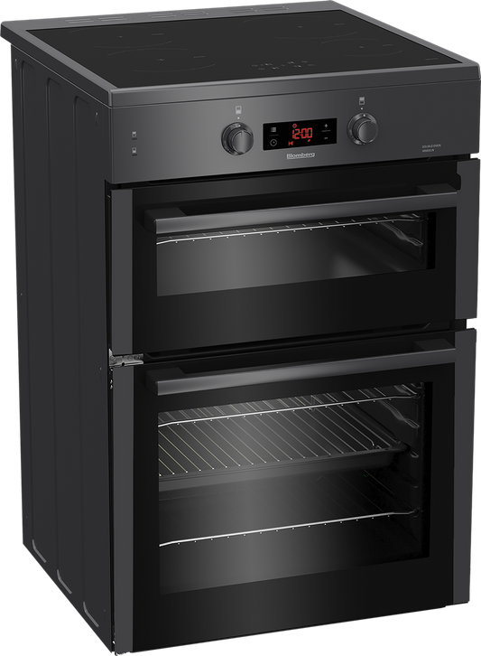 Blomberg HIN651N 60cm Double Oven Electric Cooker with Induction Hob - Anthracite