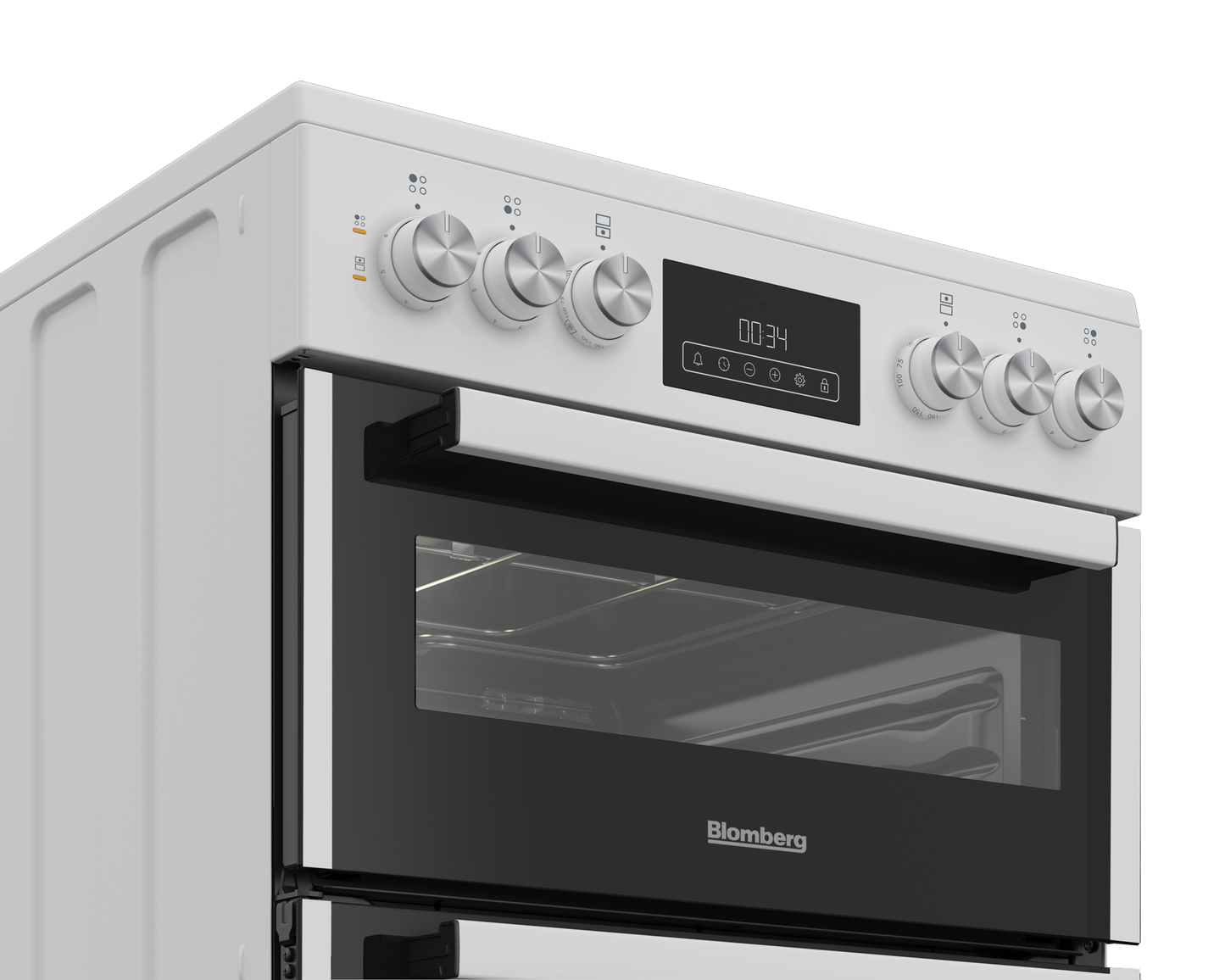 Blomberg HKRN651W 60cm Double Oven Electric Cooker with Vitroceramic Hob - White