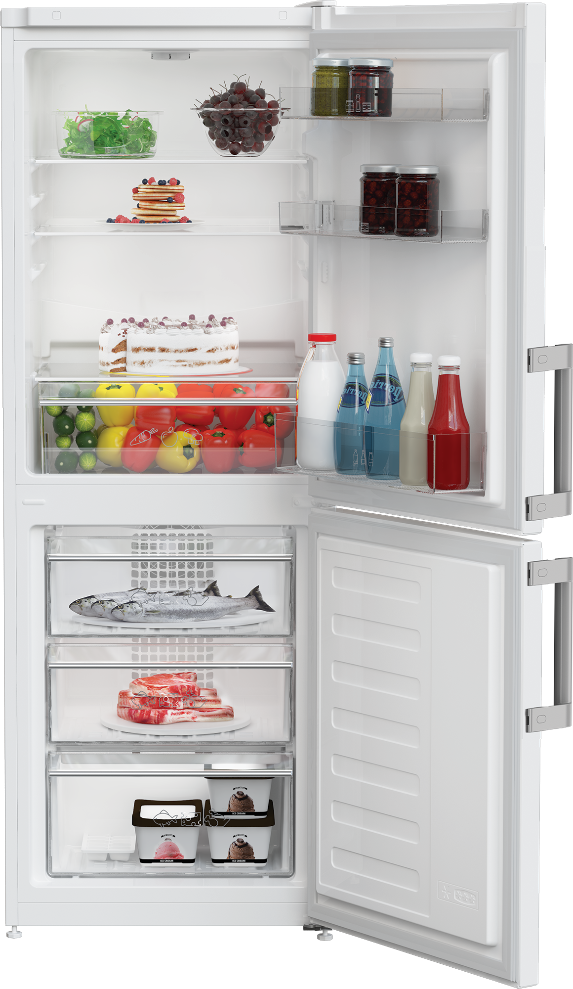 Blomberg KGM4524 54cm 50/50 Frost Free Fridge Freezer - White