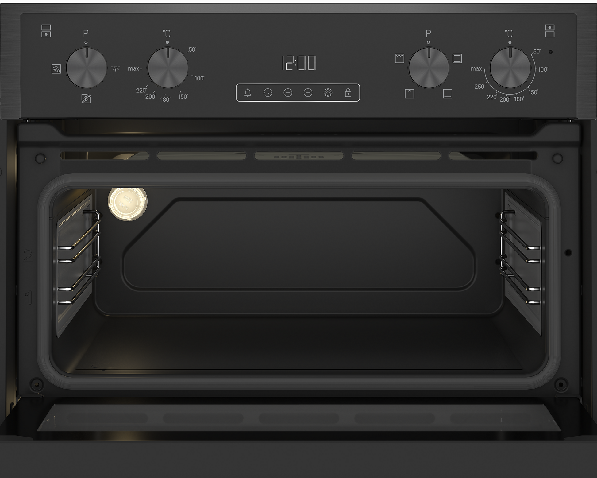 Blomberg RODN9202DX 59.4cm Built In Electric Double Oven - Dark Steel