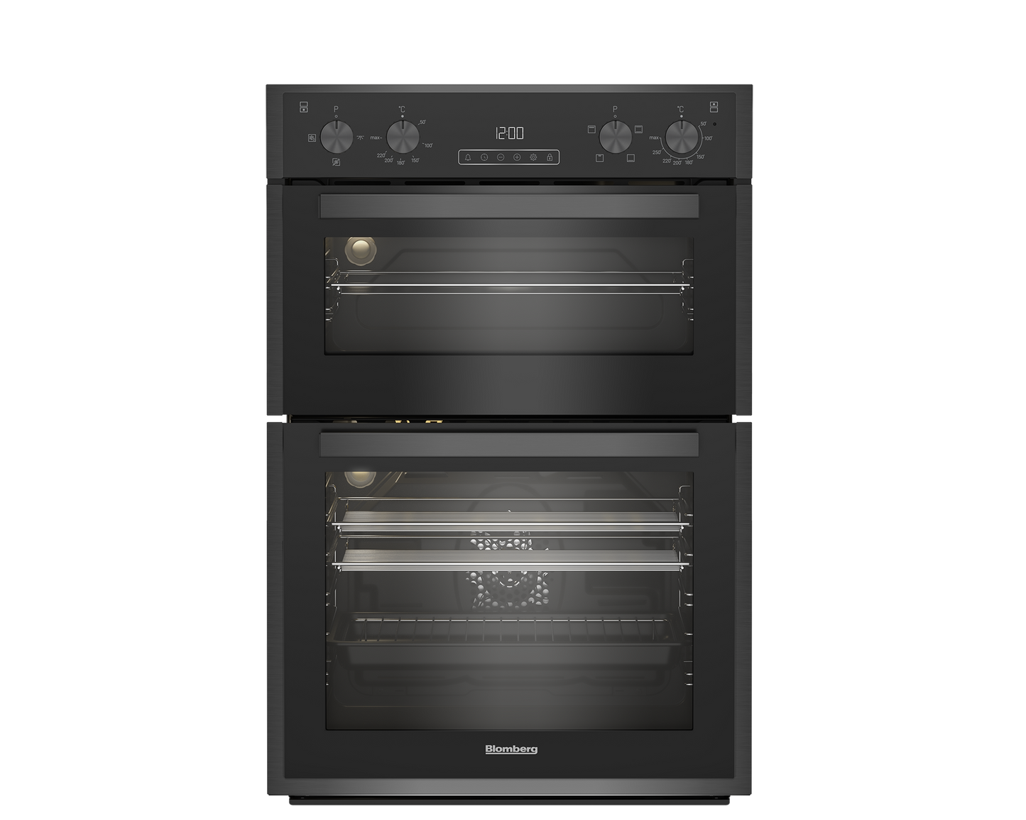 Blomberg RODN9202DX 59.4cm Built In Electric Double Oven - Dark Steel