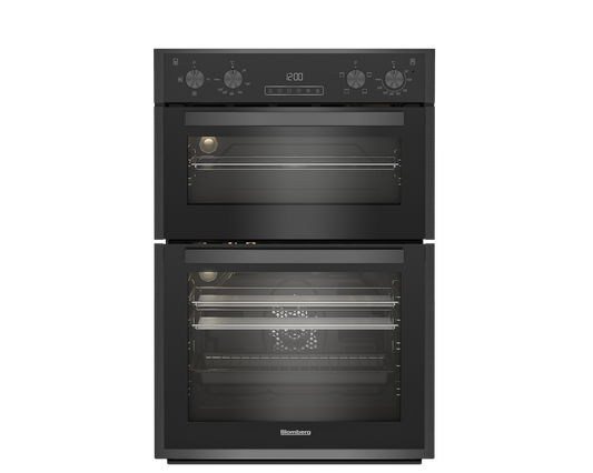 Blomberg RODN9202DX 59.4cm Built In Electric Double Oven - Dark Steel