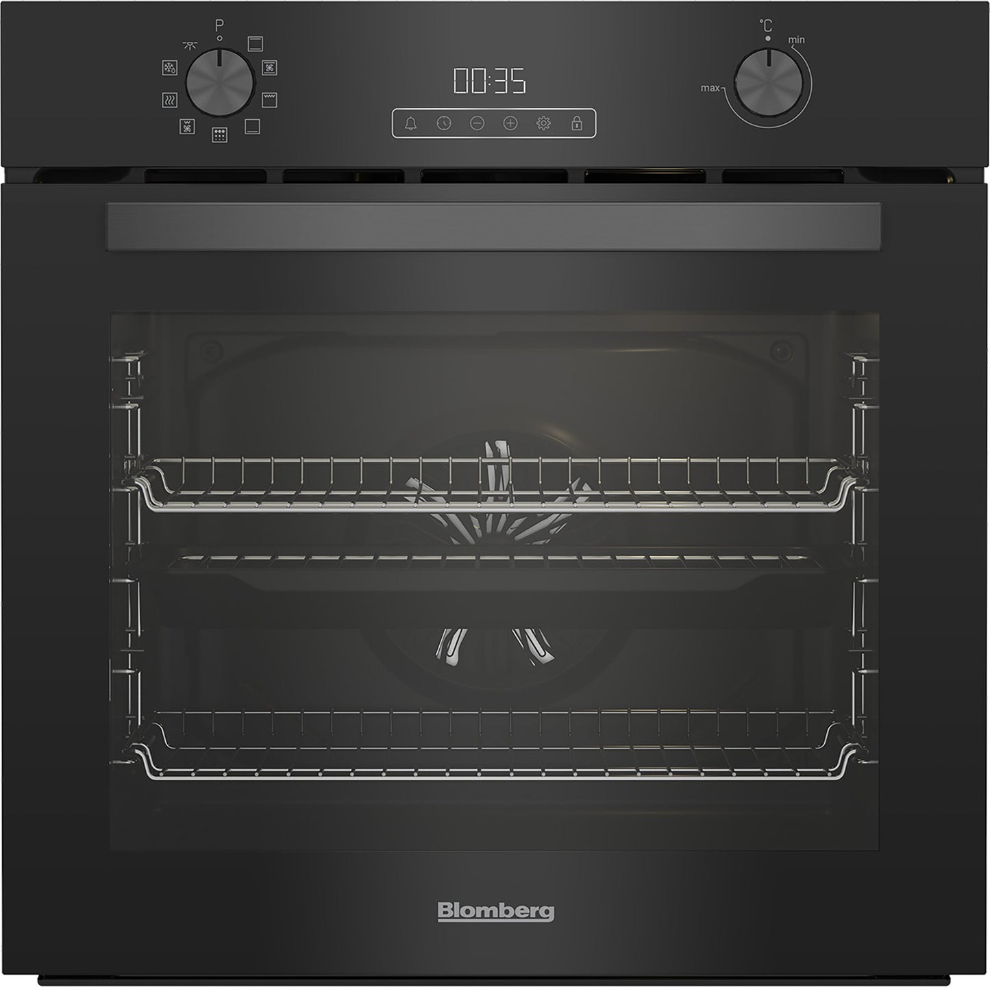 Blomberg AeroChef ROEN8232BP 60cm Built In Electric Single Oven - Black