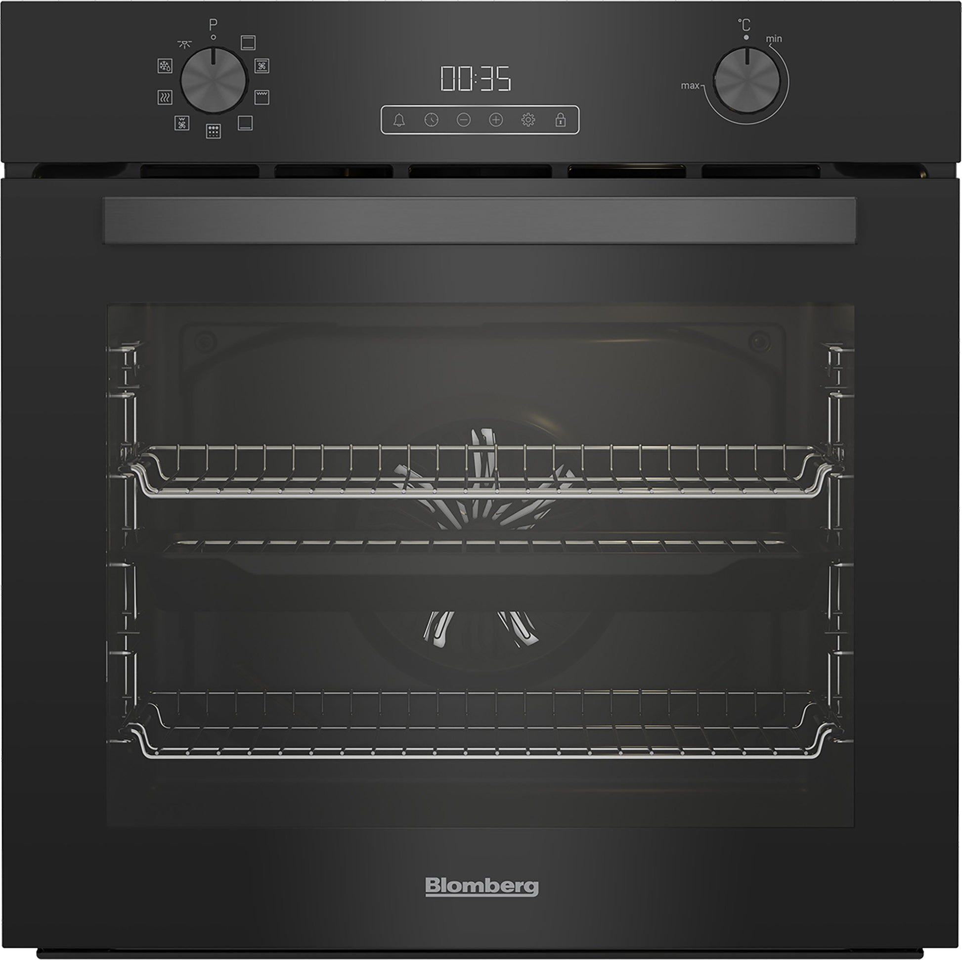 Blomberg AeroChef ROEN8232BP 60cm Built In Electric Single Oven - Black