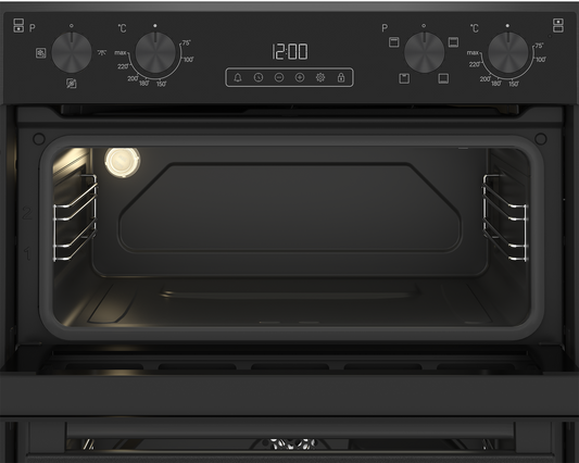 Blomberg ROTN9202DX 59.4cm Built-Under Electric Double Oven - Dark Steel