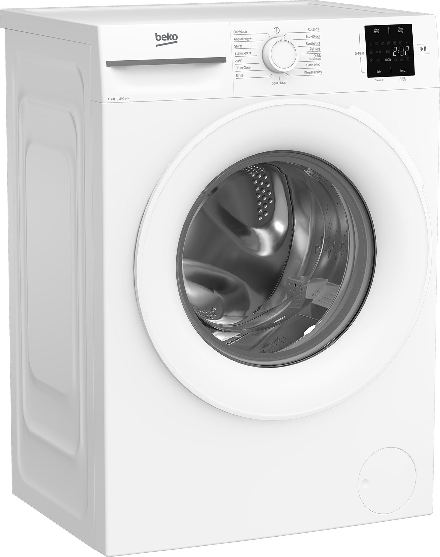 Beko BM1WU3721W 7kg 1200 Spin RecycledTub Washing Machine - White