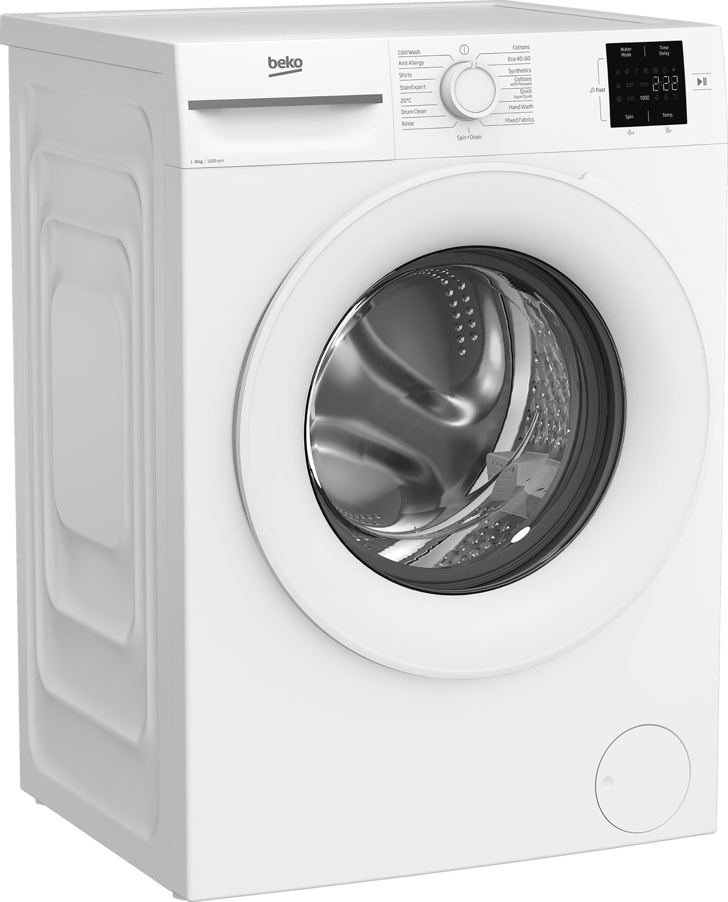 Beko BMN3WT3821W 8kg 1200 Spin RecycledTub Washing Machine - White