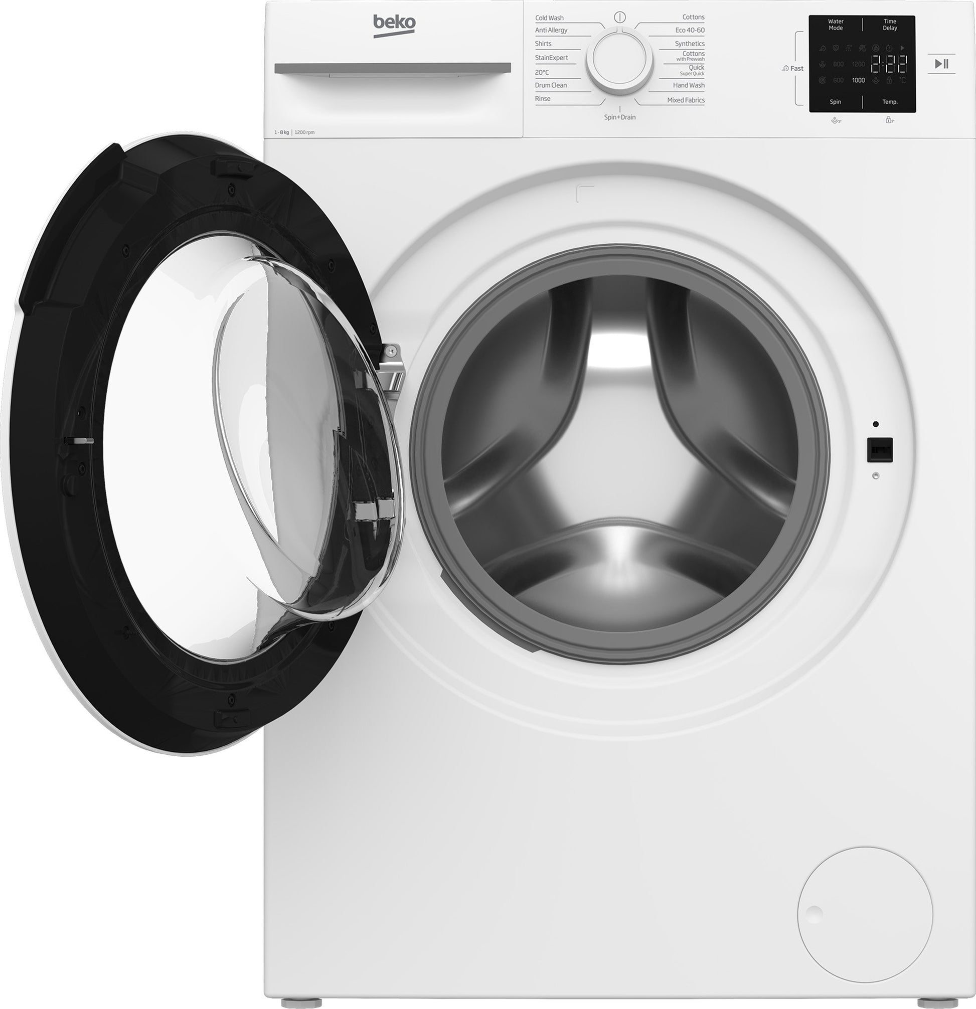 Beko BMN3WT3821W 8kg 1200 Spin RecycledTub Washing Machine - White