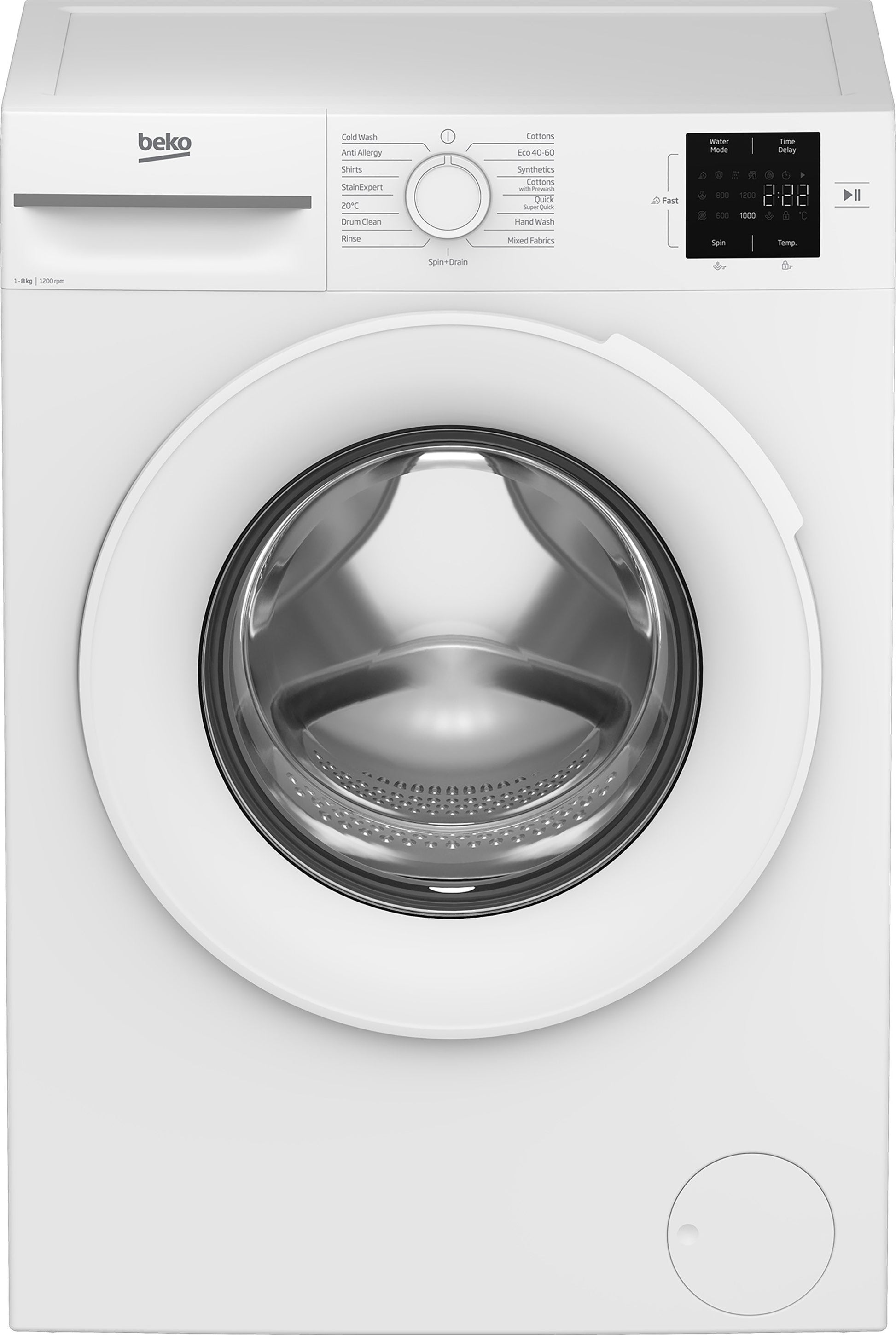 Beko BMN3WT3821W 8kg 1200 Spin RecycledTub Washing Machine - White