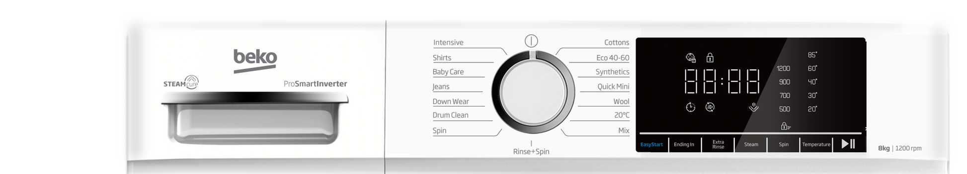 Beko BWC8121W Freestanding 8kg 1200rpm Washing Machine - White